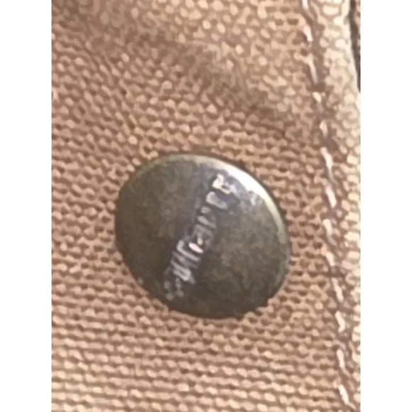 Carhartt Quilted Canvas Work Jacket Brown Corduroy Collar Mens XL - Picture 6 of 15